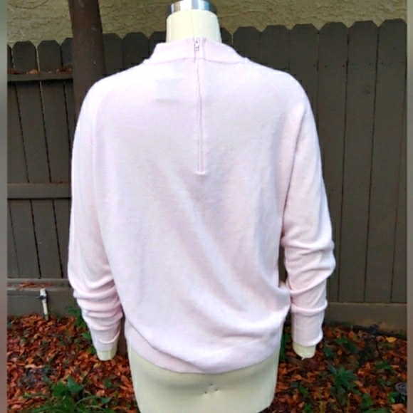 Swann Vintage Back Zip Soft Pink Sweater Medium - Picture 2 of 5